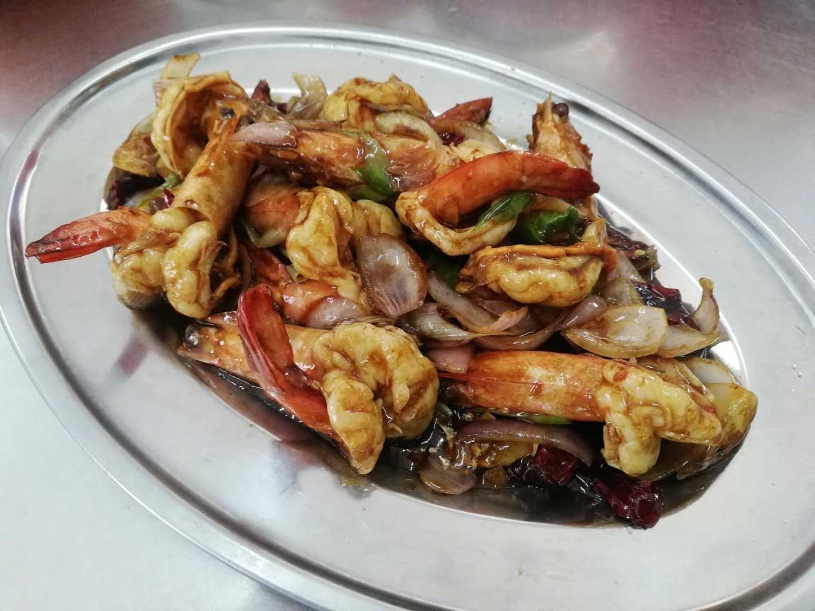 Yaoji Seafood : Stir Fry Shrimp with Soy Sauce